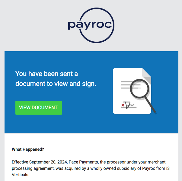 Screenshot of email;